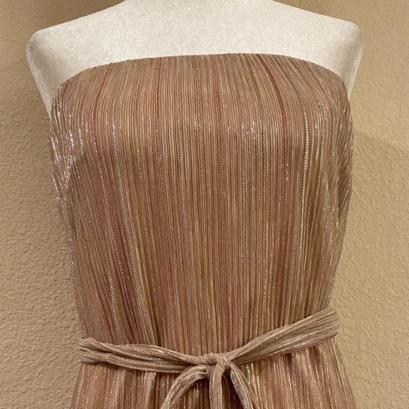 Petal & Pup Farley Strapless Metallic Shimmering Maxi Dress - Picture 5 of 12